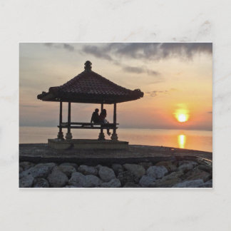 Beautidul sunrise in Bali Postcard