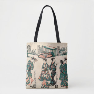 Beauties from Fukagawa. Triptych Tote Bag