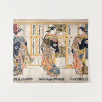 Beauties of the three capitals triptych