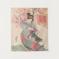 Beauties under Cherry Blossoms Vintage Ukiyo-e
