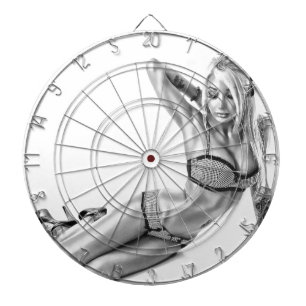 Beautiflul tattooed Suicidegirl Dartboard