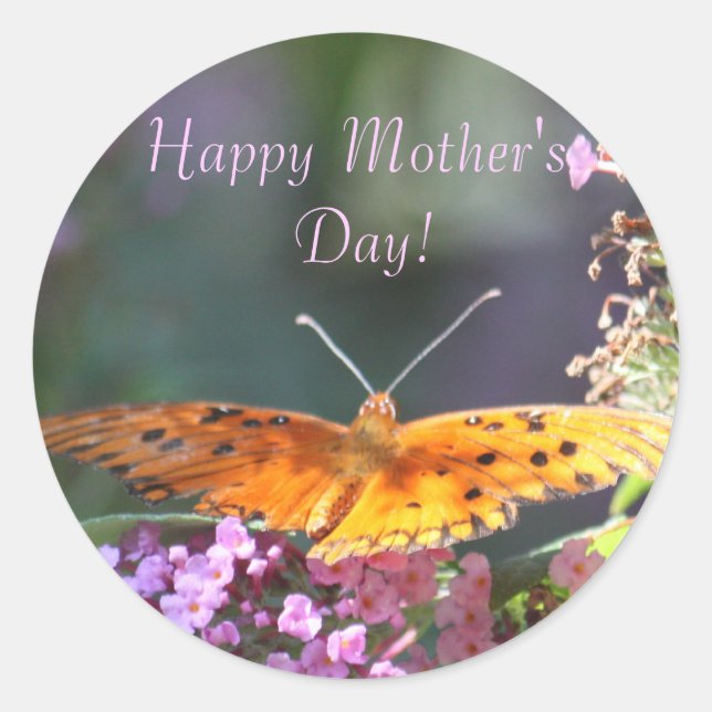 Beautifly butterfly Mother's Day Stickers (Front)