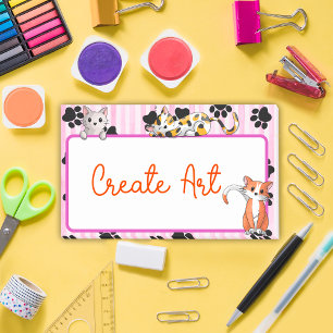 Beautifu Pink colour with paws cute kittens 10"x6" Post-it Notes