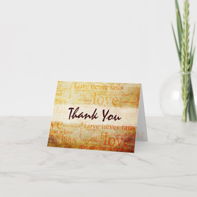 Beautiful 1 Corinthians 13 Thank You Card - V1 (Front)