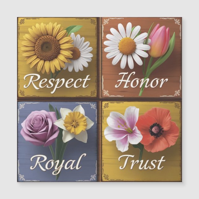 Beautiful 3D Wooden Signs with Uplifting Floral  (Front)