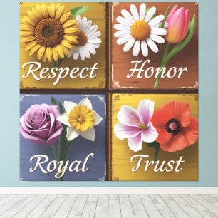 Beautiful 3D Wooden Signs with Uplifting Floral