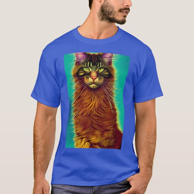 beautiful a maine coon cat Oversized T-Shirt (Front)