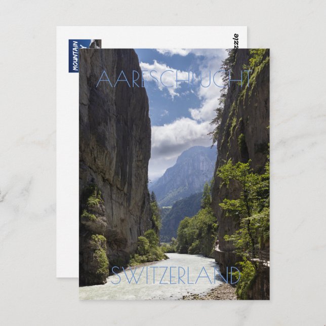 Beautiful Aare Gorge, Switzerland Postcard (Front/Back)
