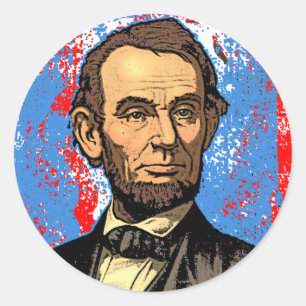 Beautiful Abraham Lincoln Portrait Classic Round Sticker