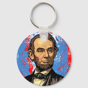 Beautiful Abraham Lincoln Portrait Key Ring