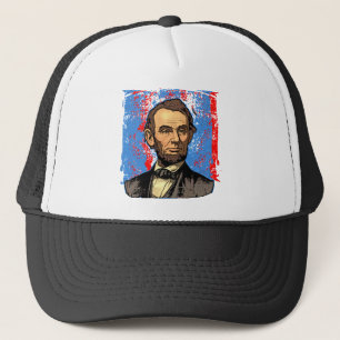 Beautiful Abraham Lincoln Portrait Trucker Hat
