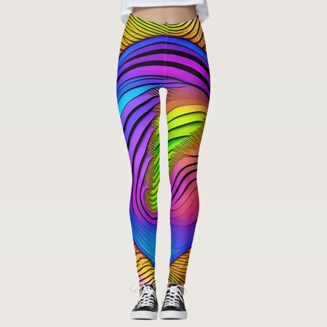Beautiful Abstract Art Leggings (Front)