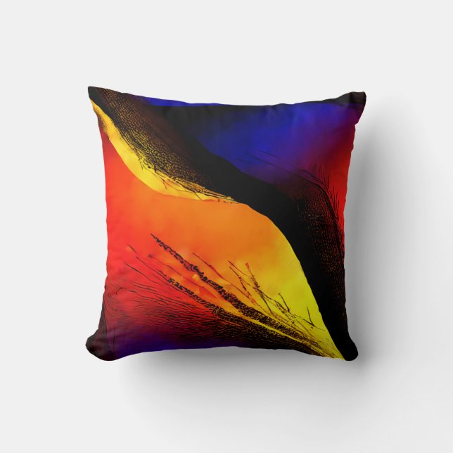 Beautiful Abstract Art on Dark Background Cushion (Front)