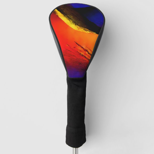 Beautiful Abstract Art on Dark Background  Golf Head Cover (Front)