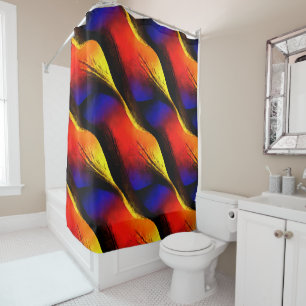 Beautiful Abstract Art on Dark Background Shower Curtain