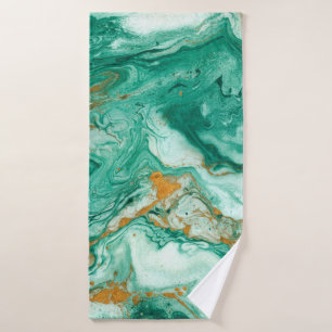 Beautiful abstract background. Golden and dark gre Bath Towel