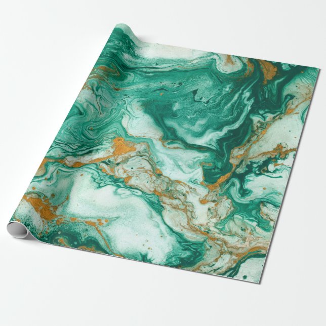 Beautiful abstract background. Golden and dark gre Wrapping Paper (Unrolled)