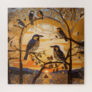 Beautiful Abstract Birds At Sunrise Decorative  Jigsaw Puzzle