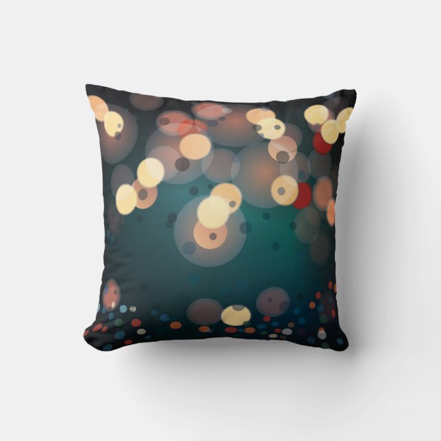 Beautiful Abstract Bubbles Throw Pillow (Front)