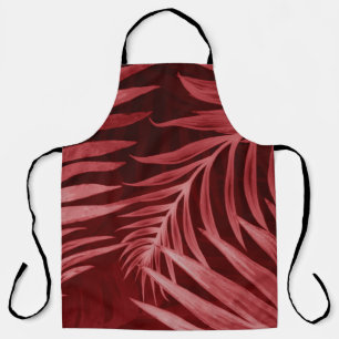 Beautiful abstract colour pink and red flowers on apron