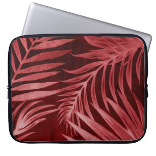 Beautiful abstract colour pink and red flowers on laptop sleeve