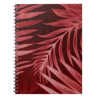 Beautiful abstract colour pink and red flowers on  notebook