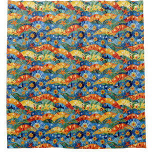 Beautiful abstract colourful design shower curtain