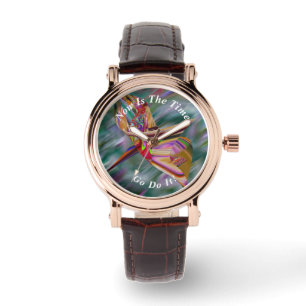 Beautiful Abstract Colourful Marble Liquified Watch