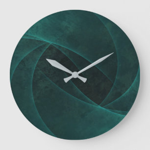 Beautiful Abstract Emerald Green Large Clock
