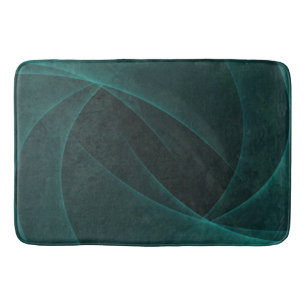 Beautiful Abstract Emerald Green Rug, Dark Green Bath Mat