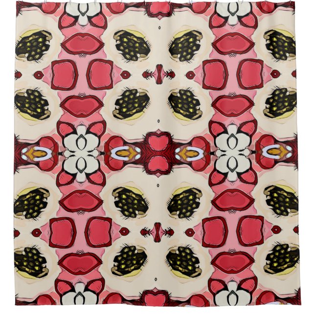 Beautiful abstract ethnic seamless patternabstract shower curtain (Front)