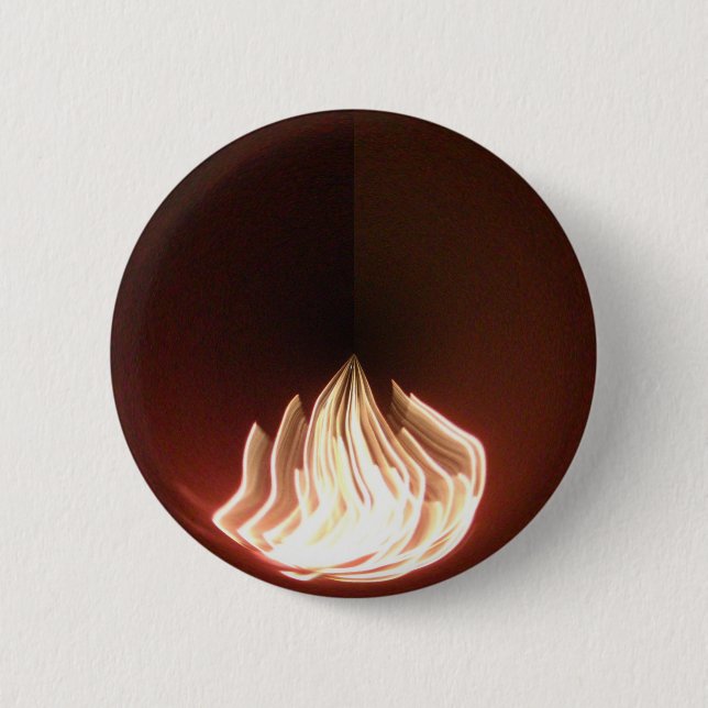 Beautiful Abstract Flame Art Print 6 Cm Round Badge (Front)