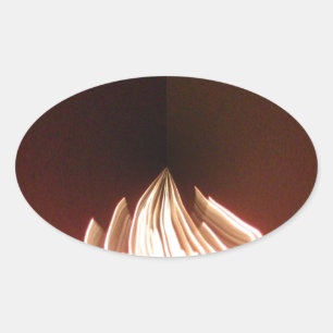 Beautiful Abstract Flame Art Print Oval Sticker