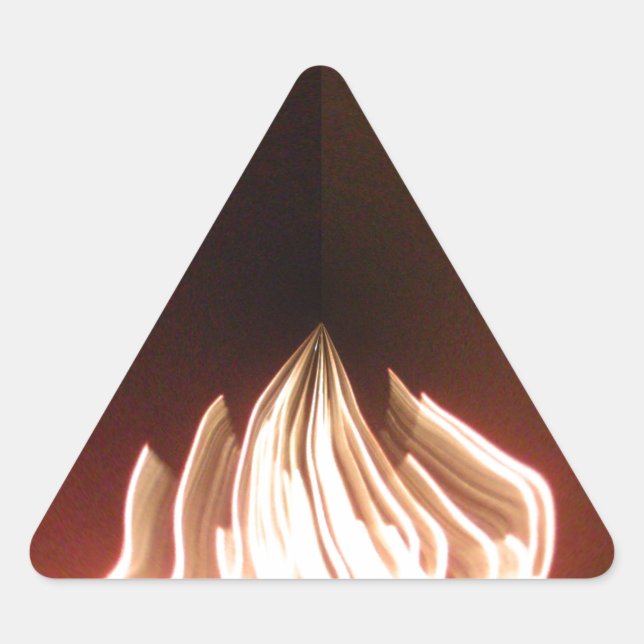 Beautiful Abstract Flame Art Print Triangle Sticker (Front)