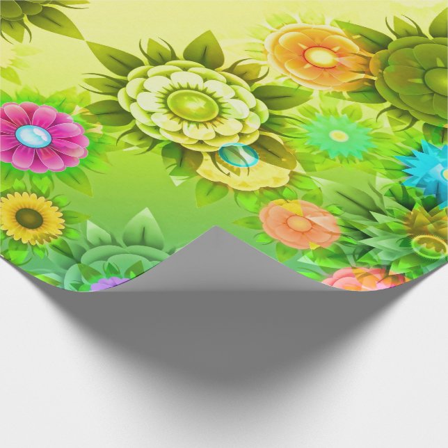 Beautiful Abstract Floral Wrapping Paper (Corner)