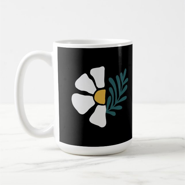 Beautiful abstract flower coffee mug (Left)