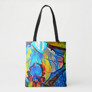 Beautiful abstract flower tote bag