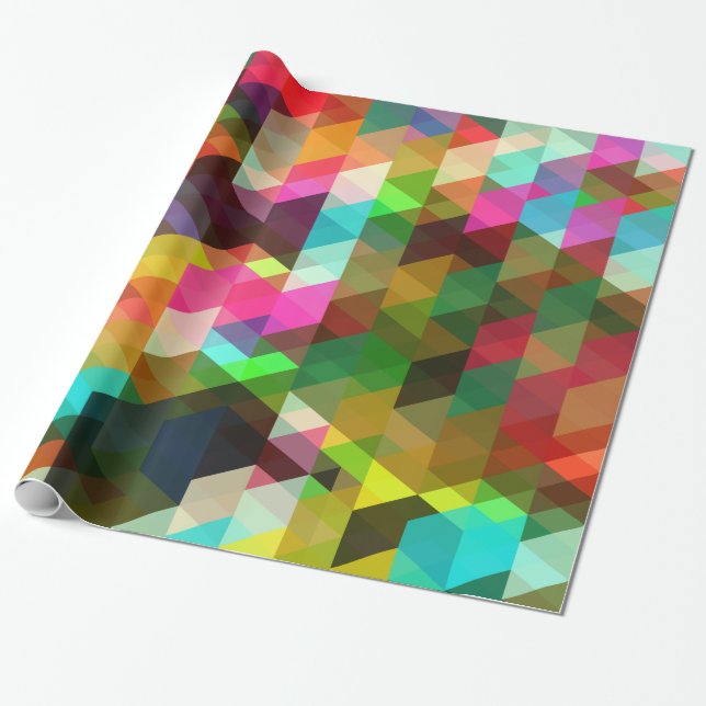 Beautiful Abstract Geometric Pattern Wrapping Paper (Unrolled)