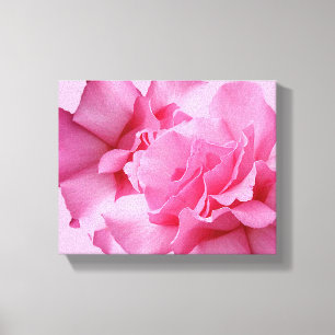 Beautiful abstract pretty pink rose modern floral canvas print