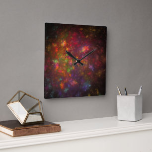 Beautiful abstract square wall clock