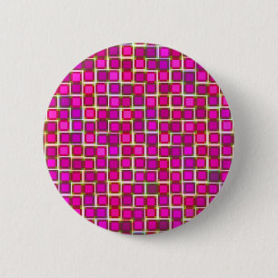 Beautiful Abstract Tile Pattern in Pink 6 Cm Round Badge