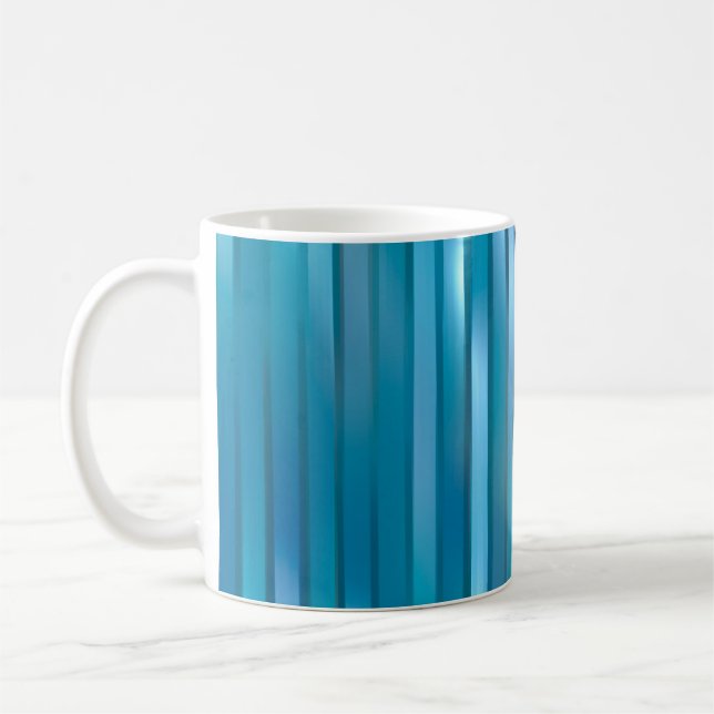 Beautiful abstract vertical blue background with l coffee mug (Left)