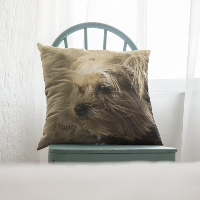 Beautiful Abstract Yorkshire Terrier Cushion (Creator Uploaded)