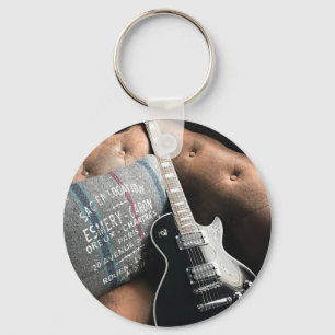 Beautiful Acoustic Guitar Key Ring