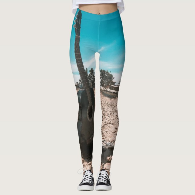 Beautiful Acoustic Guitar Leggings (Front)
