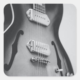Beautiful Acoustic Guitar Square Sticker