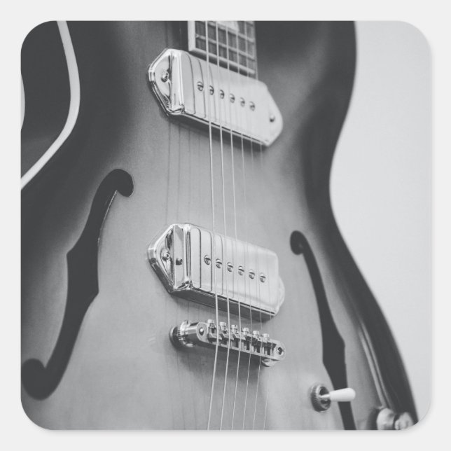 Beautiful Acoustic Guitar Square Sticker (Front)