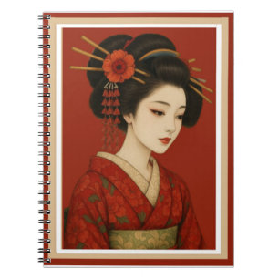 Beautiful Adorned Japanese Geisha Girl Notebook