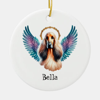 Beautiful Afghan Dog Memorial  Ceramic Tree Decoration