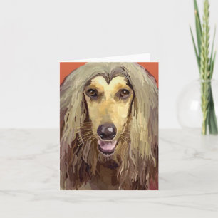 Beautiful Afghan Hound Greeting Card